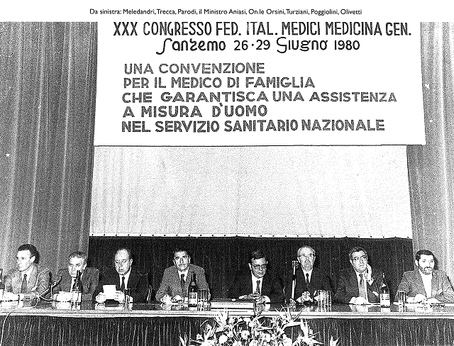1980 XXX Congresso Meledandri Trecca Parodi Aniasi Orsini Turziani Poggiolini Olivetti